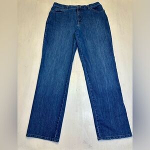 Gloria Vanderbilt Amanda Jeans Women’s 12 Blue Stretch Straight Leg Denim